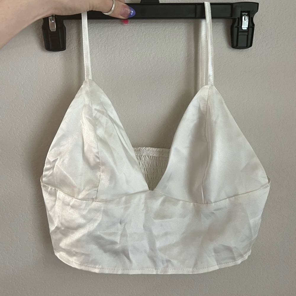 White Tank Crop Top